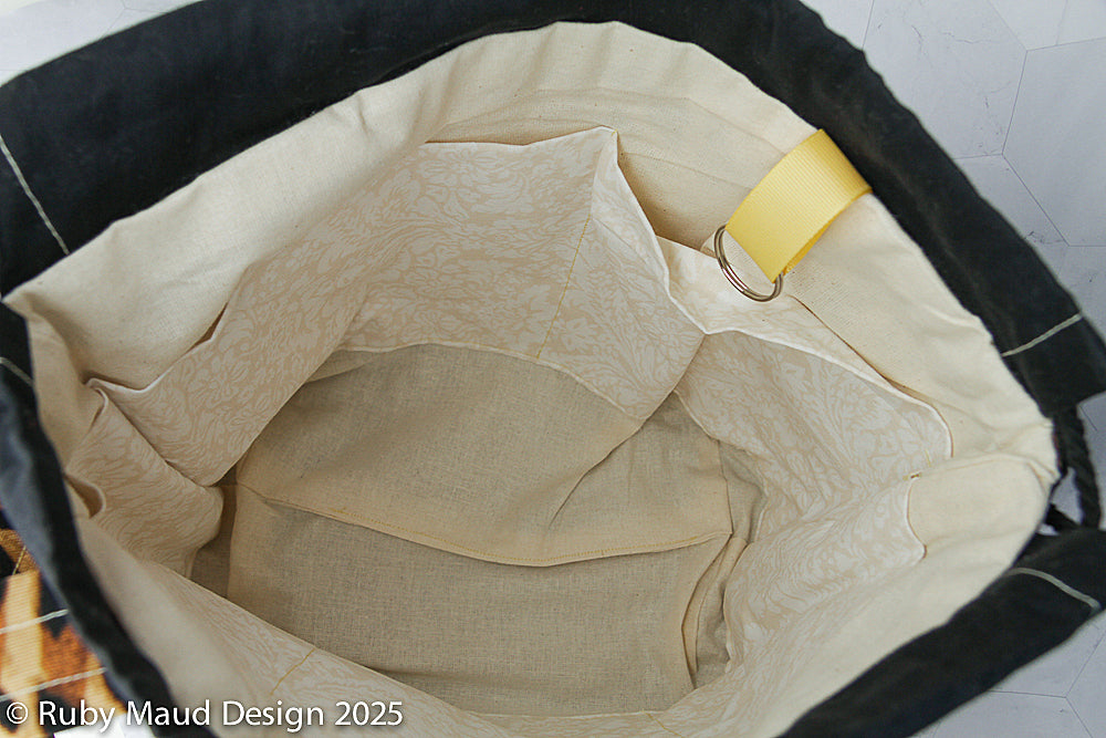 Large Knitting Project Bag -Leopard