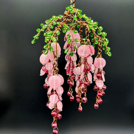 Wisteria Glass Beaded Chandelier Shaped Decor