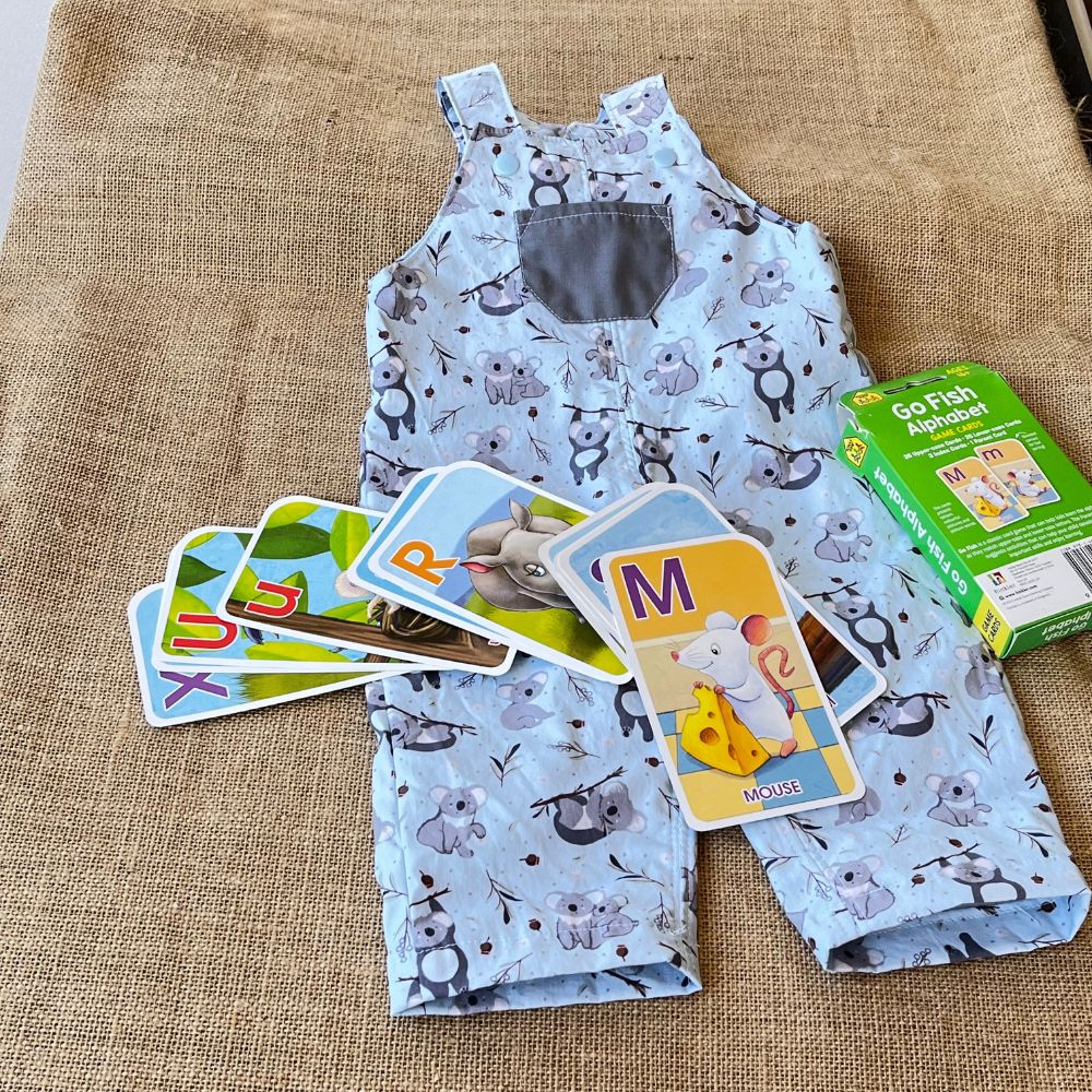 Unisex baby/toddler overalls | dungarees | organic fabric | Koalas