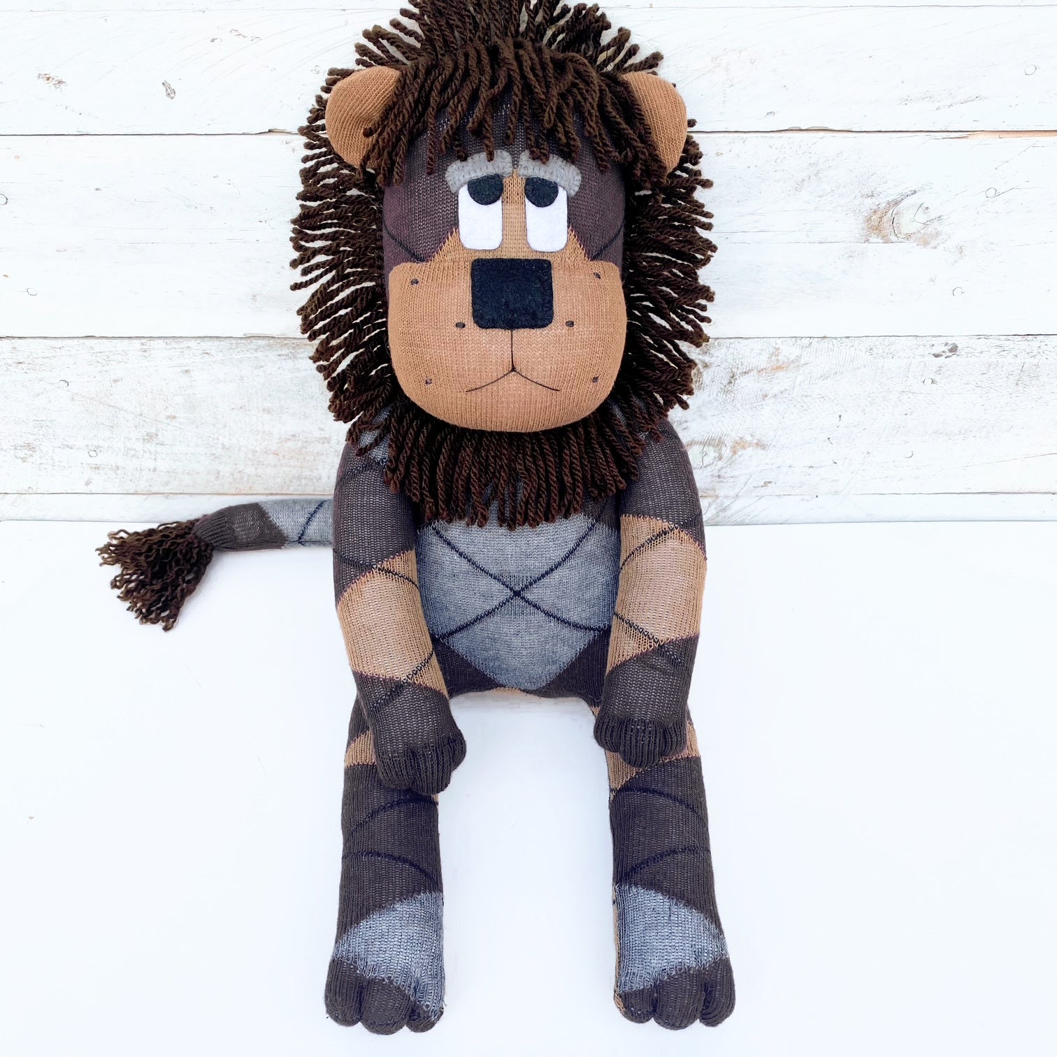 Lincoln the Sock Lion - MADE TO ORDER soft toy
