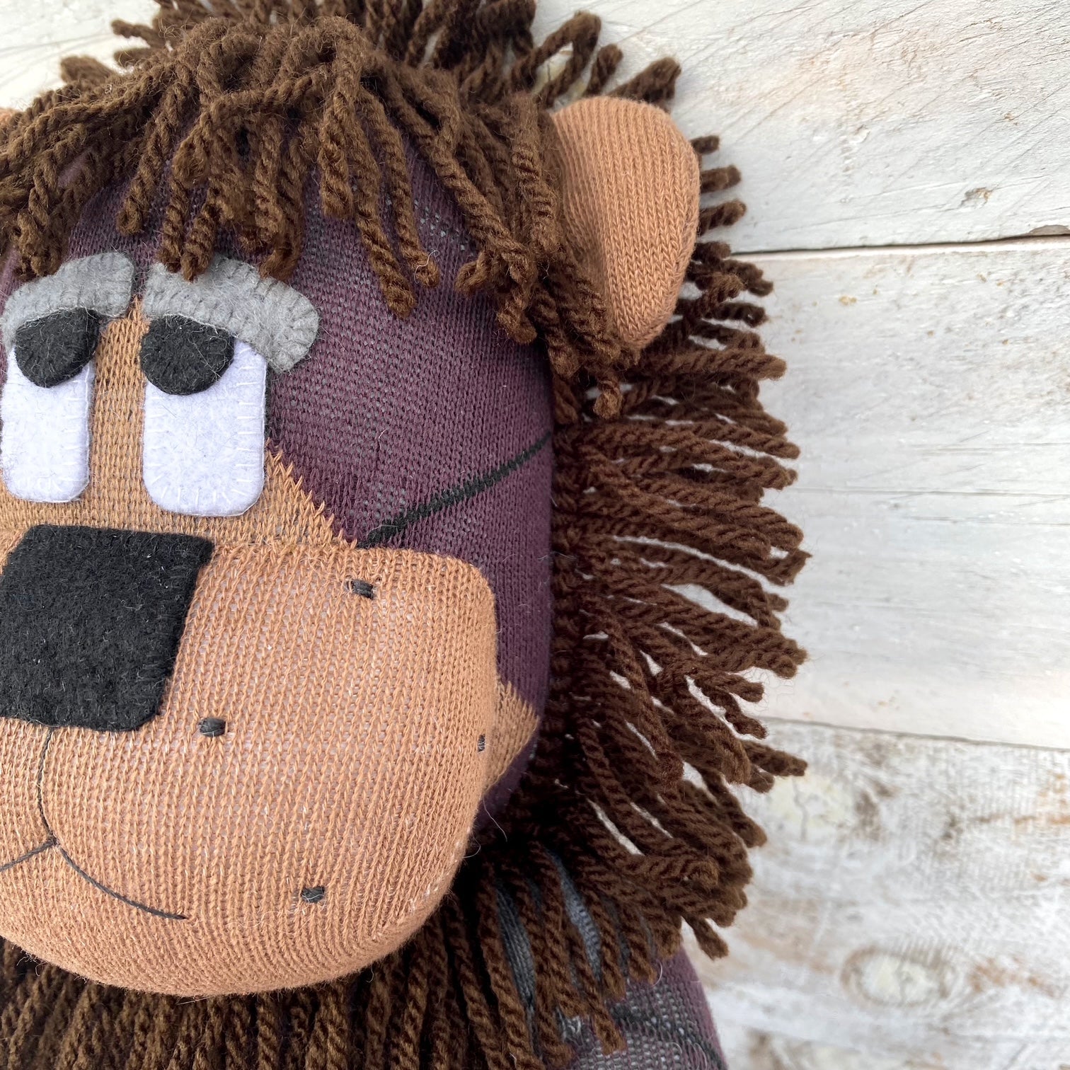 Lincoln the Sock Lion - MADE TO ORDER soft toy
