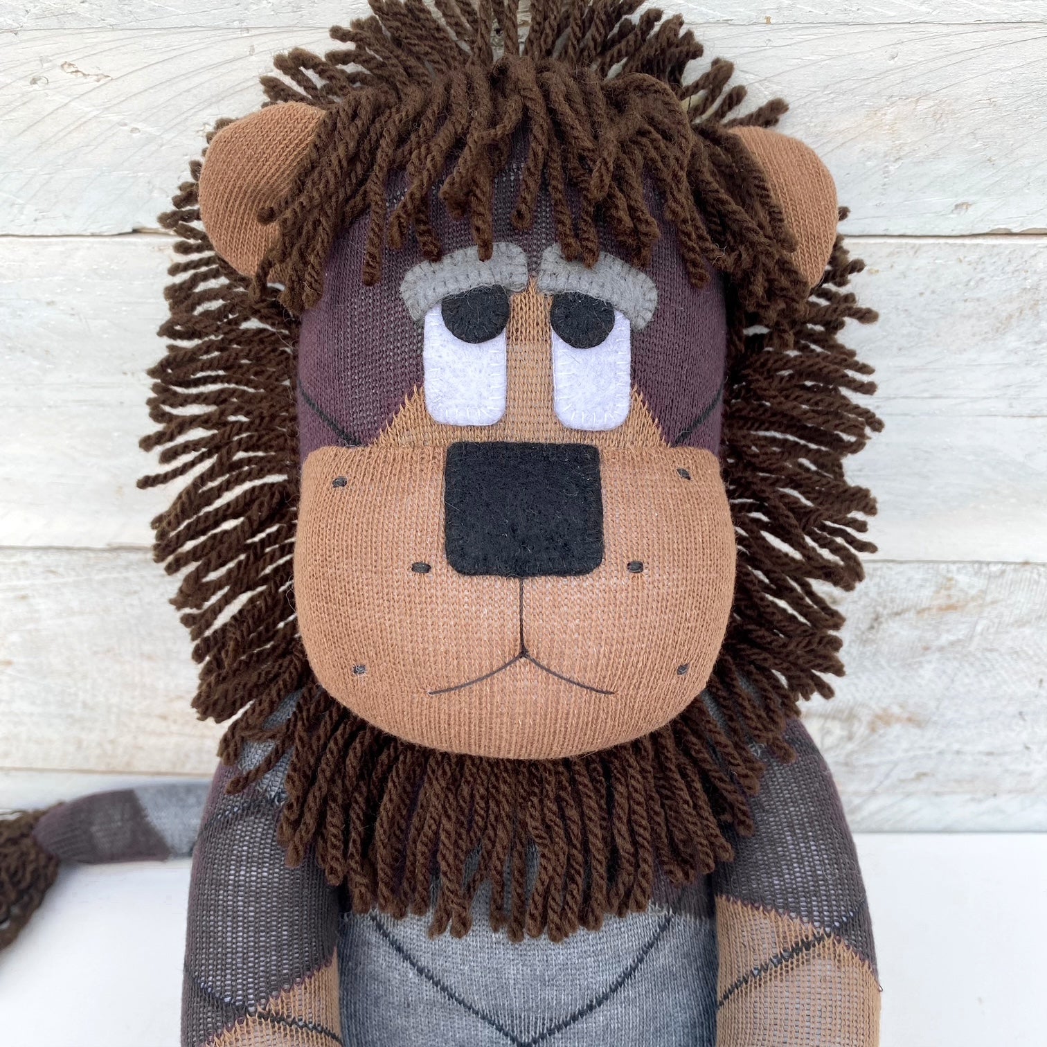 Lincoln the Sock Lion - MADE TO ORDER soft toy