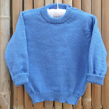 Blue or beige classic jumpers/pullovers. Wool. Unisex. Free post