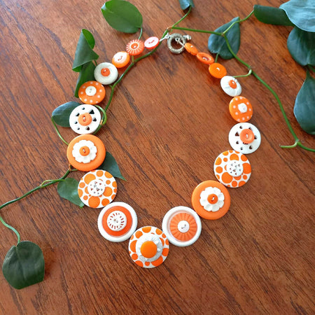 Orange bubbles necklace