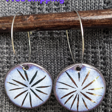 Starburst Ceramic Earrings