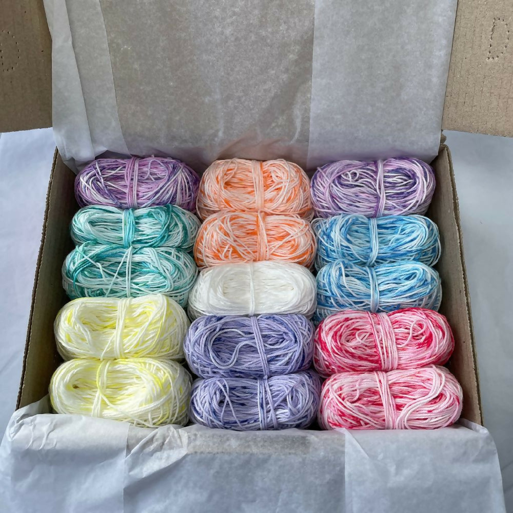 Mini Cotton Yarn cakes -Speckled