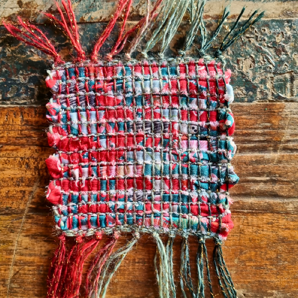 australian-artist-handmade-handwoven-christmas-red-blue-coasters-2