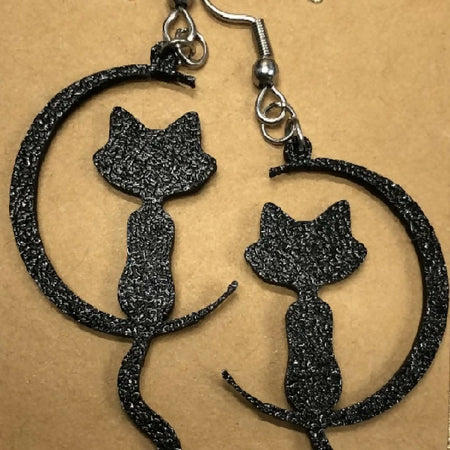 Moonlit Cats Earrings – Sustainable Elegance