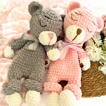 Crochet Teddy Bear Snugglers, Teddy Bear Snuggle Blankets