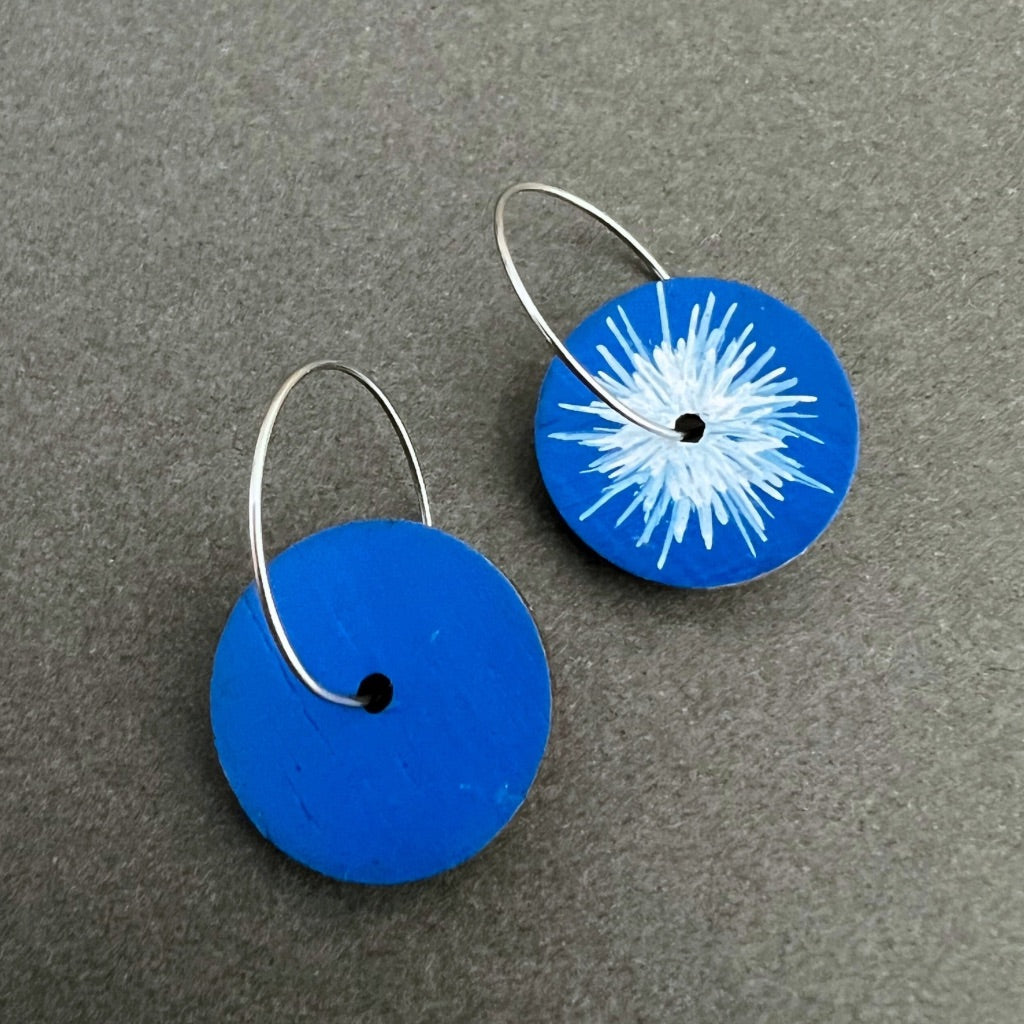 Unique Hand Painted Sparks Dangle Earrings