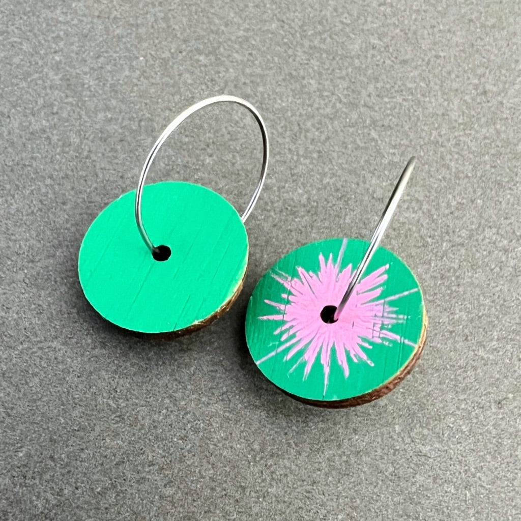 Unique Hand Painted Dangle Earrings