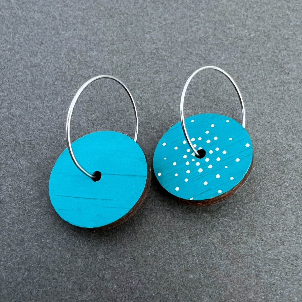Unique Spotty Hand Painted Dangle Earrings