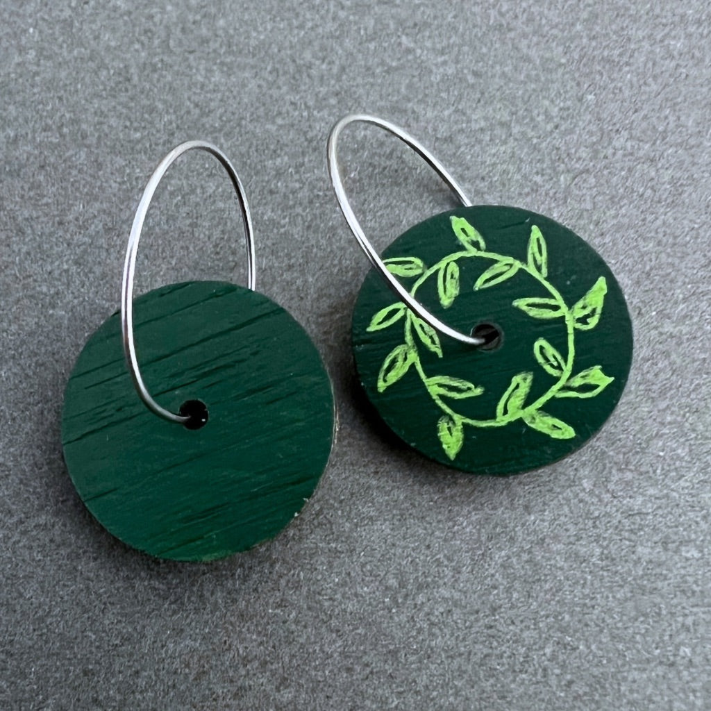 Unique Hand Painted Dangle Earrings