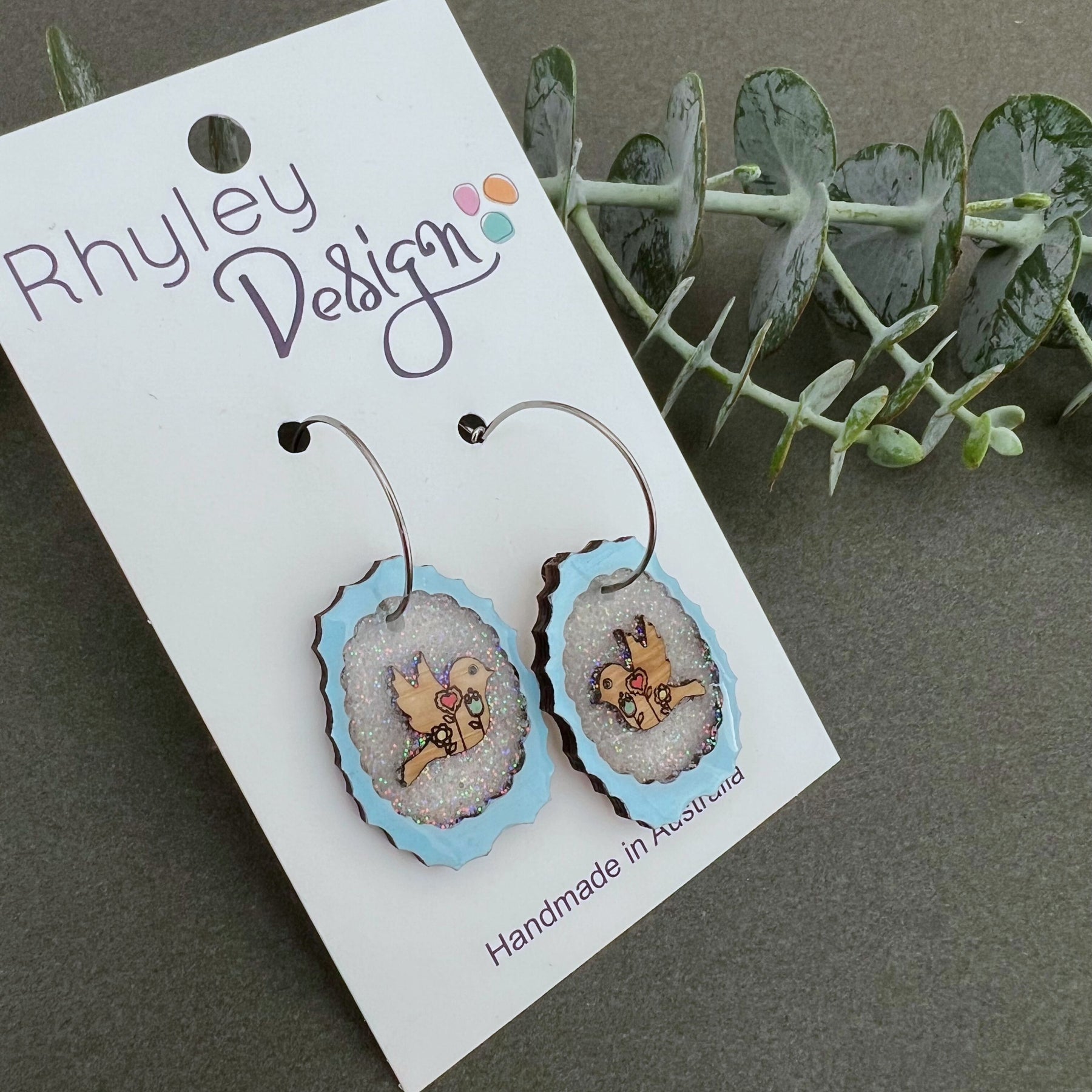 Bird In Flight Unique Wooden Earrings