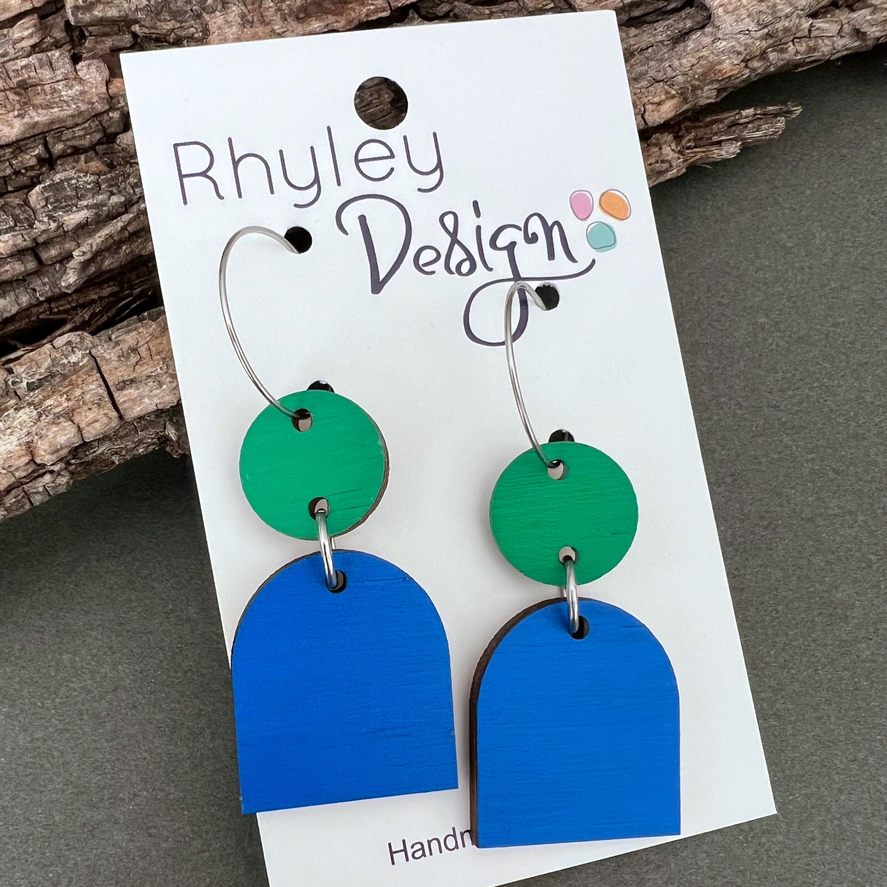 Pop Of Colour Hand Painted Dangle Earrings