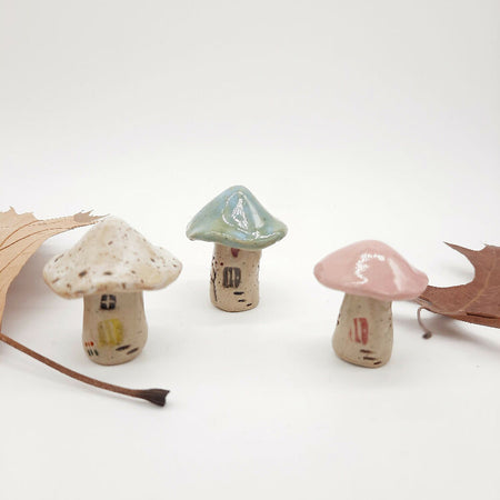 Set of 3 Tiny Toadstool Houses