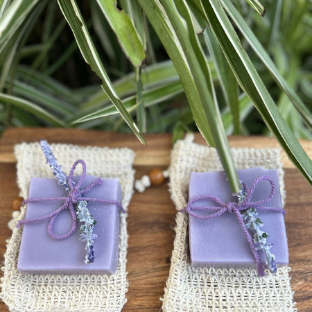 French Lavender Soap | Shea Butter | Eco-friendly | Plant Fibre | Soap Saver Bag