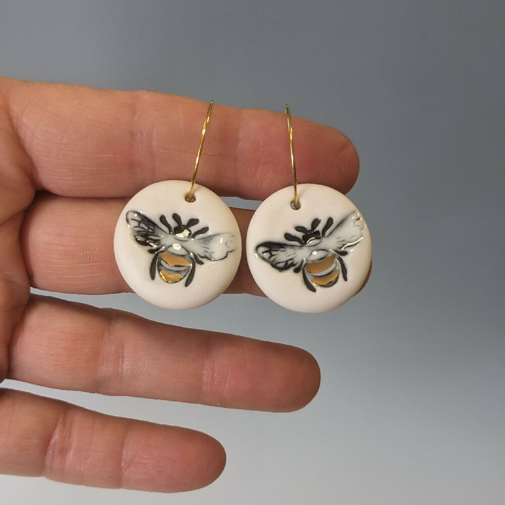 Handmade porcelain earrings