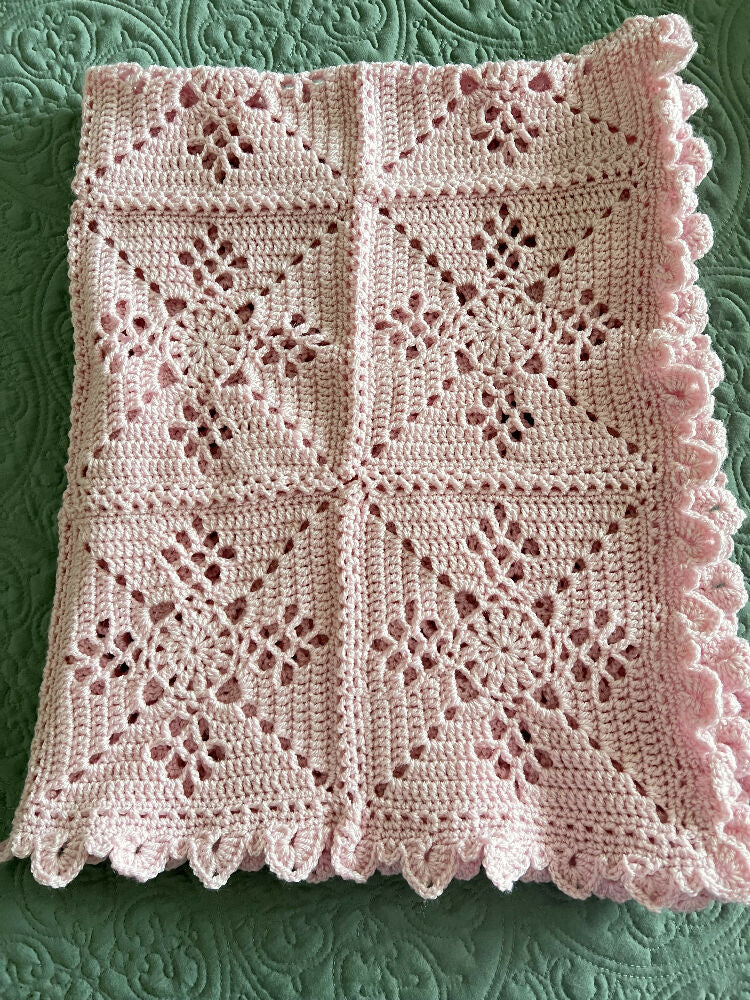 Crochet Victorian Lattice Square Blanket