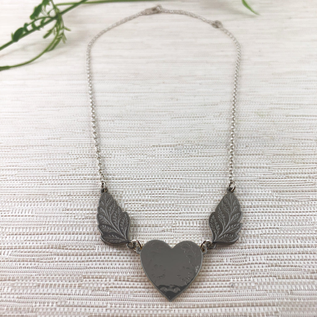 Sterling Silver My Heart Has Wings Necklace