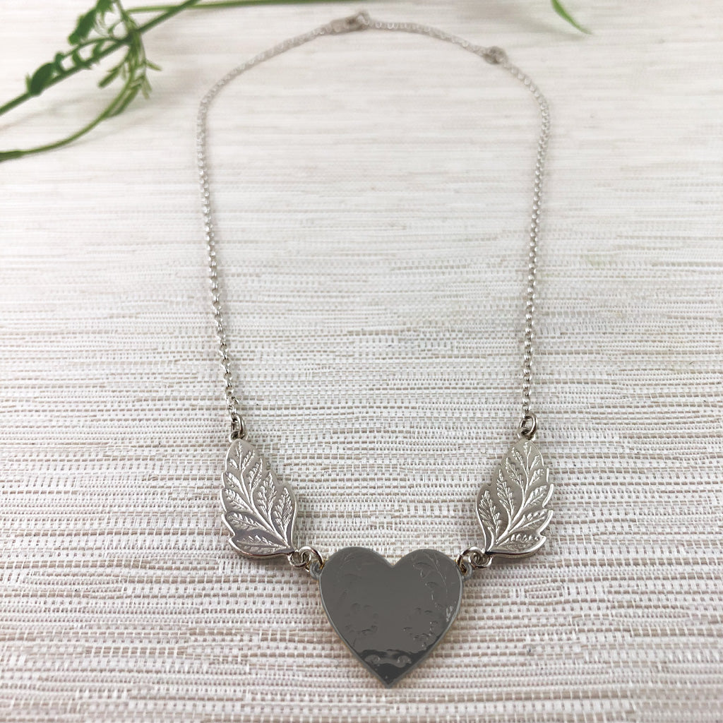 Sterling Silver My Heart Has Wings Necklace