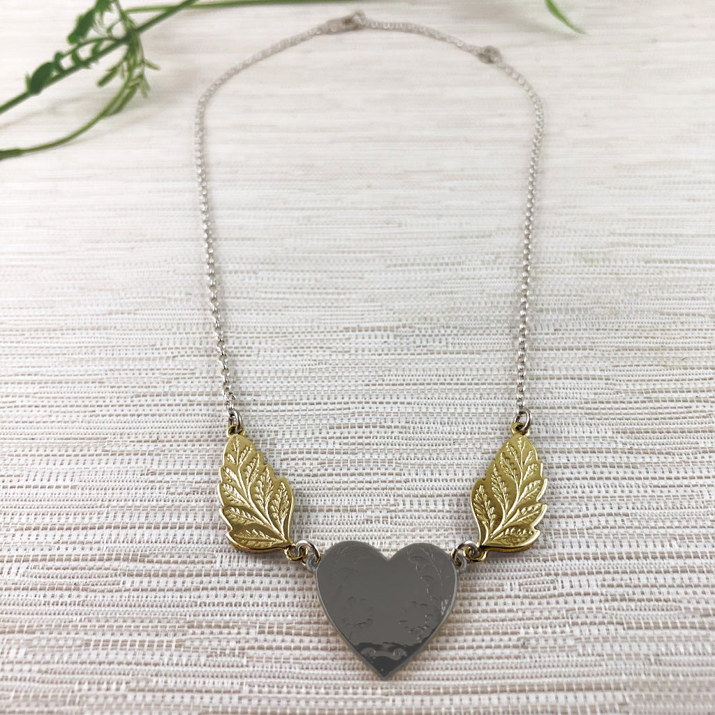 Sterling Silver My Heart Has Wings Necklace