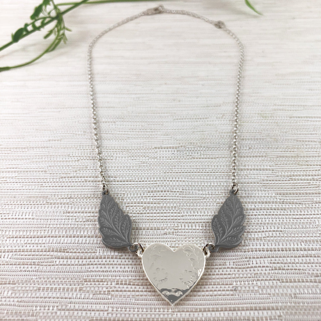 Sterling Silver My Heart Has Wings Necklace