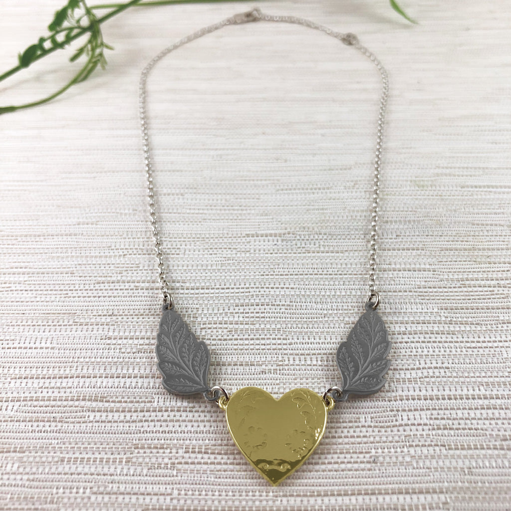 Sterling Silver My Heart Has Wings Necklace