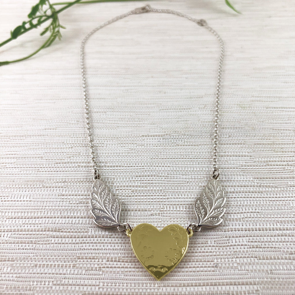 Sterling Silver My Heart Has Wings Necklace