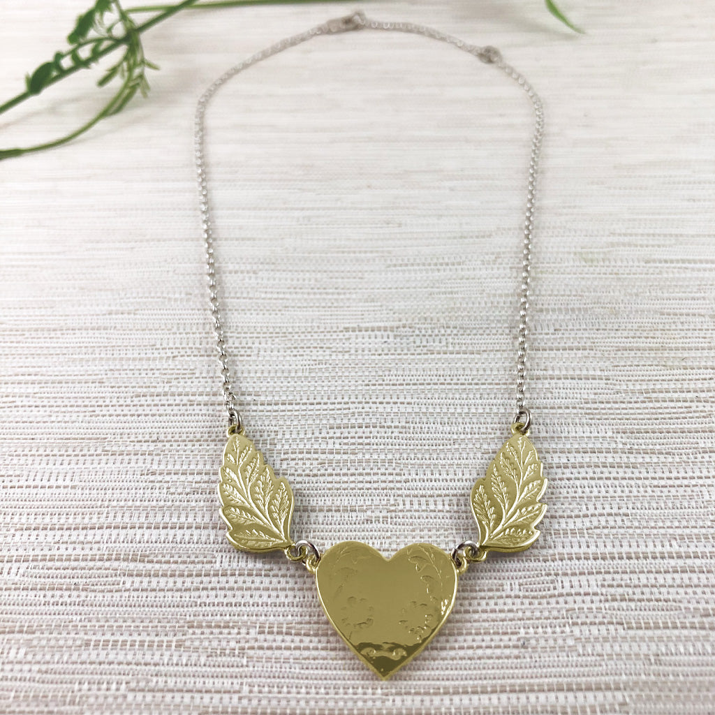 Sterling Silver My Heart Has Wings Necklace