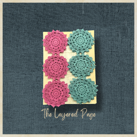 Hand-Dyed Crochet Medallion Pack – Pink & Teal