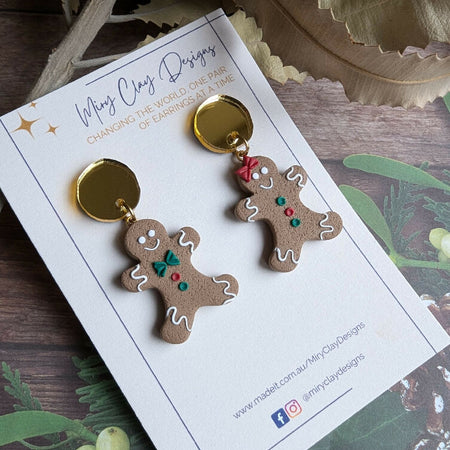 Gingerbread friends Stud or Dangle