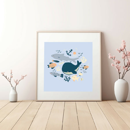 Under the Sea, Sea Creatures Art Print