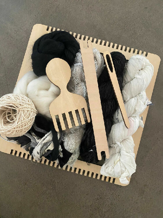 Black and white yarns