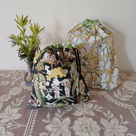 MAY GIBBS - LINED DRAWSTRING BAGS - SET OF TWO