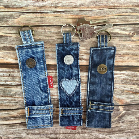 Upcycled Denim Key Fob - 3 variants