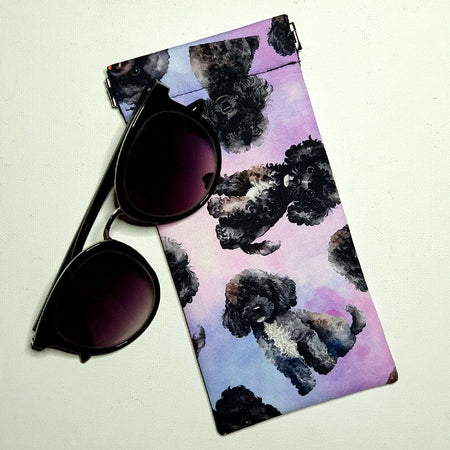 Sunglasses Pouch in Cute Poodle Fabric