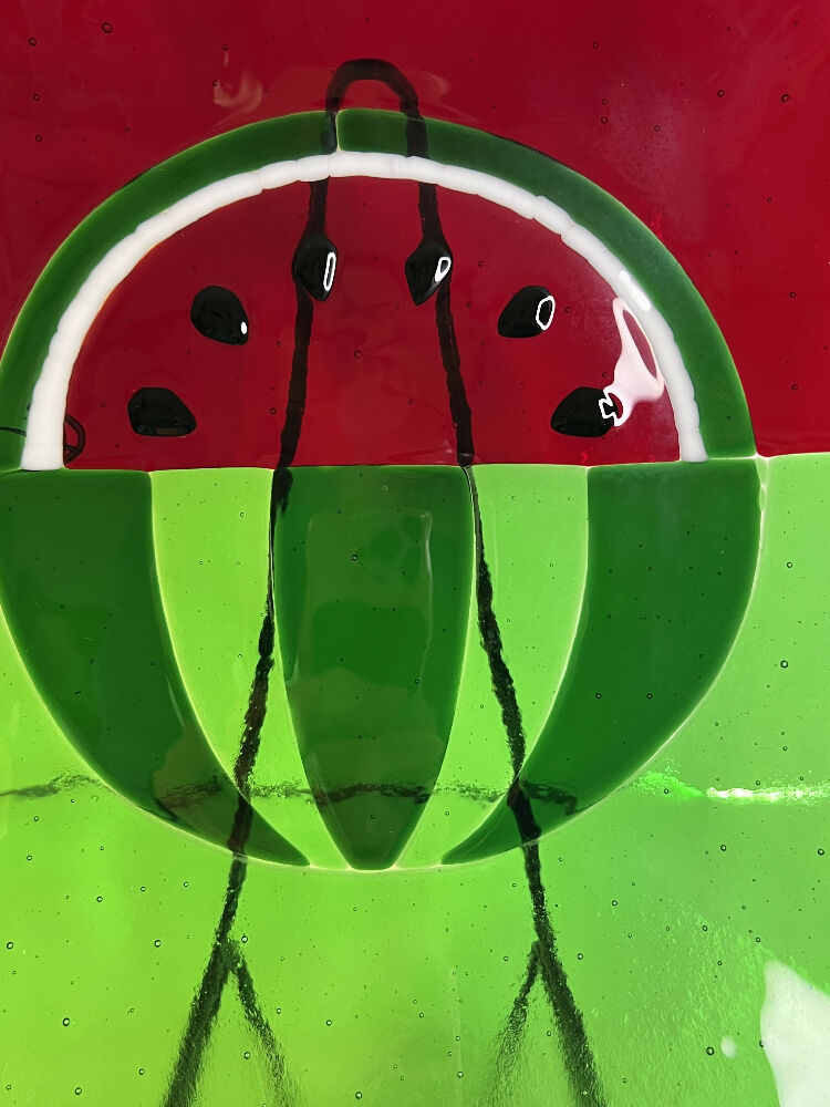 Watermelon glass platter