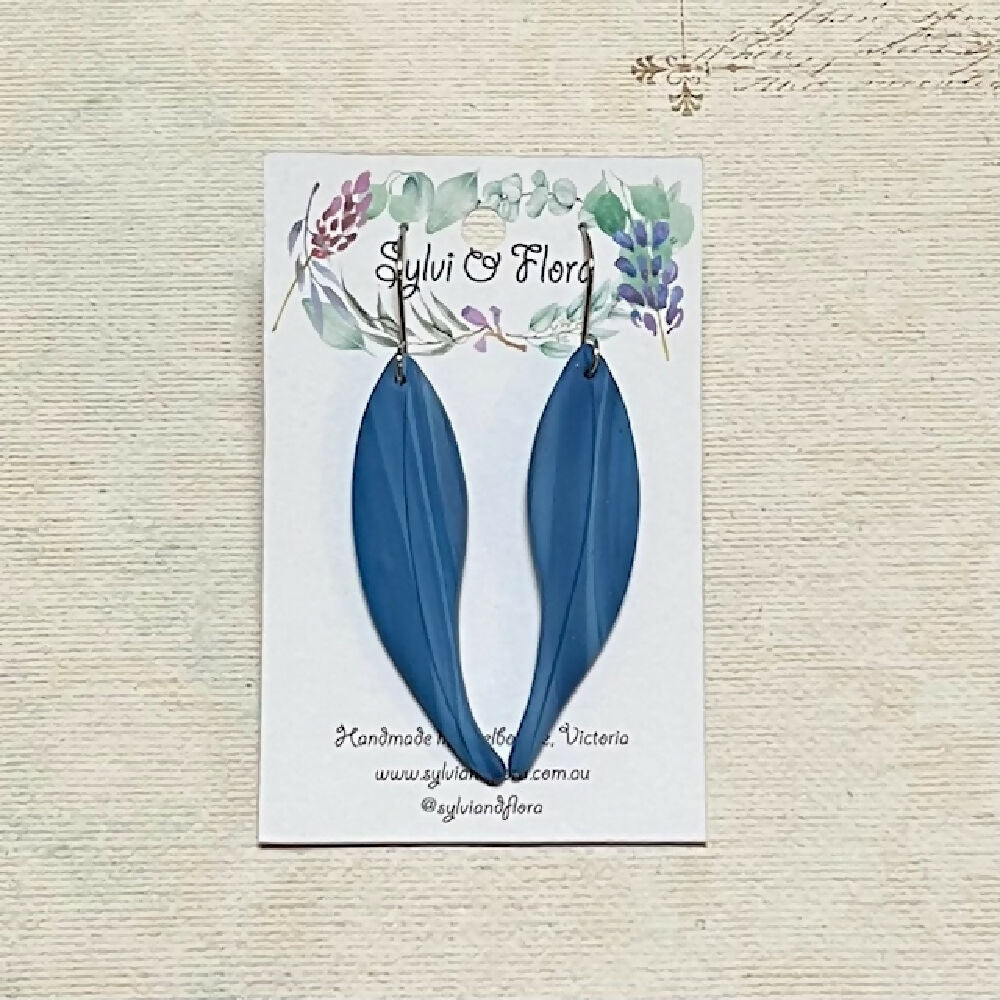 Handmade Eucalyptus Leaf Earrings, various