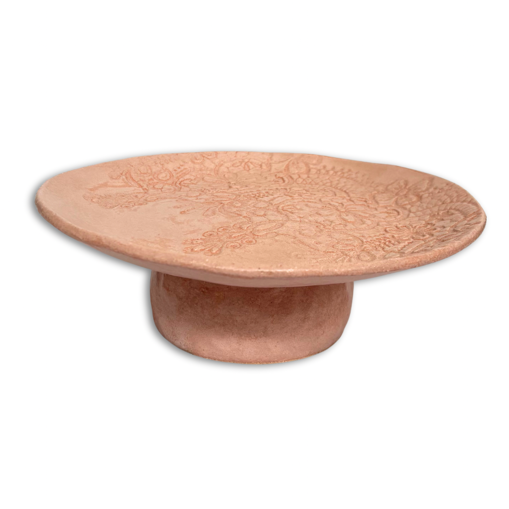 Rustic Ceramic Pedestal Plate/Bowl