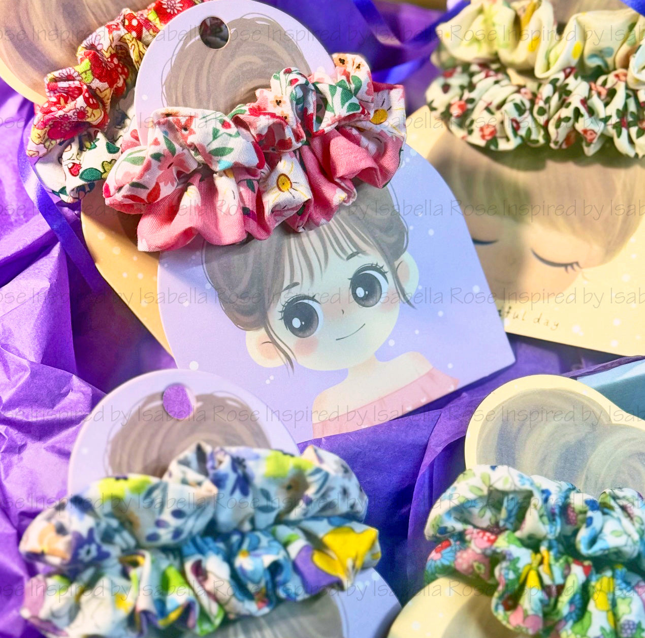 Colourful Scrunchies, 2 Pack for Kids, You Choose