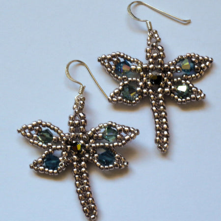 Crystal Dragonfly earrings