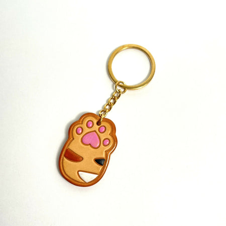 Kitten Paw Key Chain with hand-painting