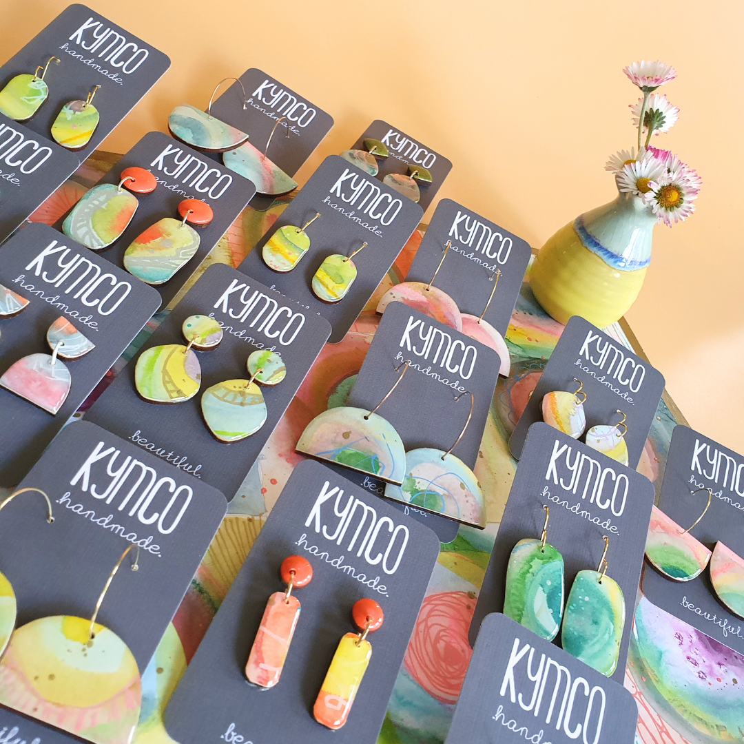 The Tutti Frutti Collection | Resin art jewellery | Medium and large dangle earrings