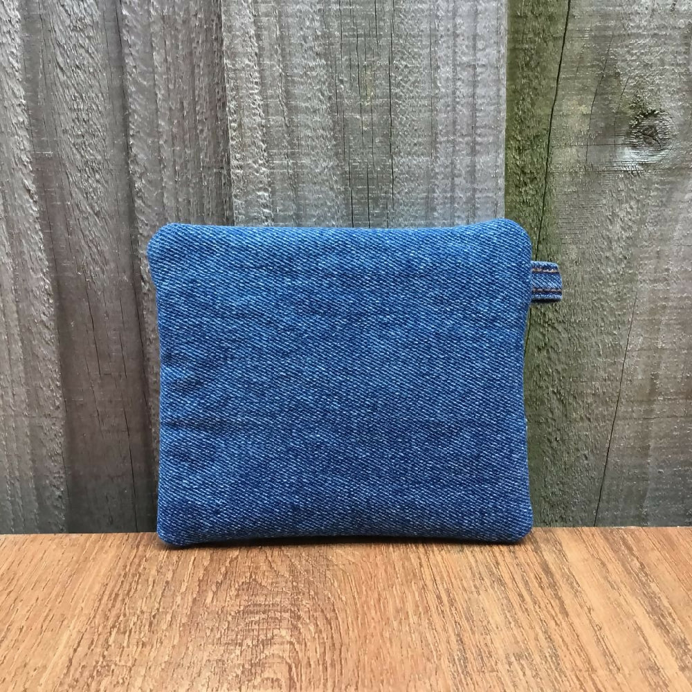 Upcycled Denim Coin Pouch - Heart