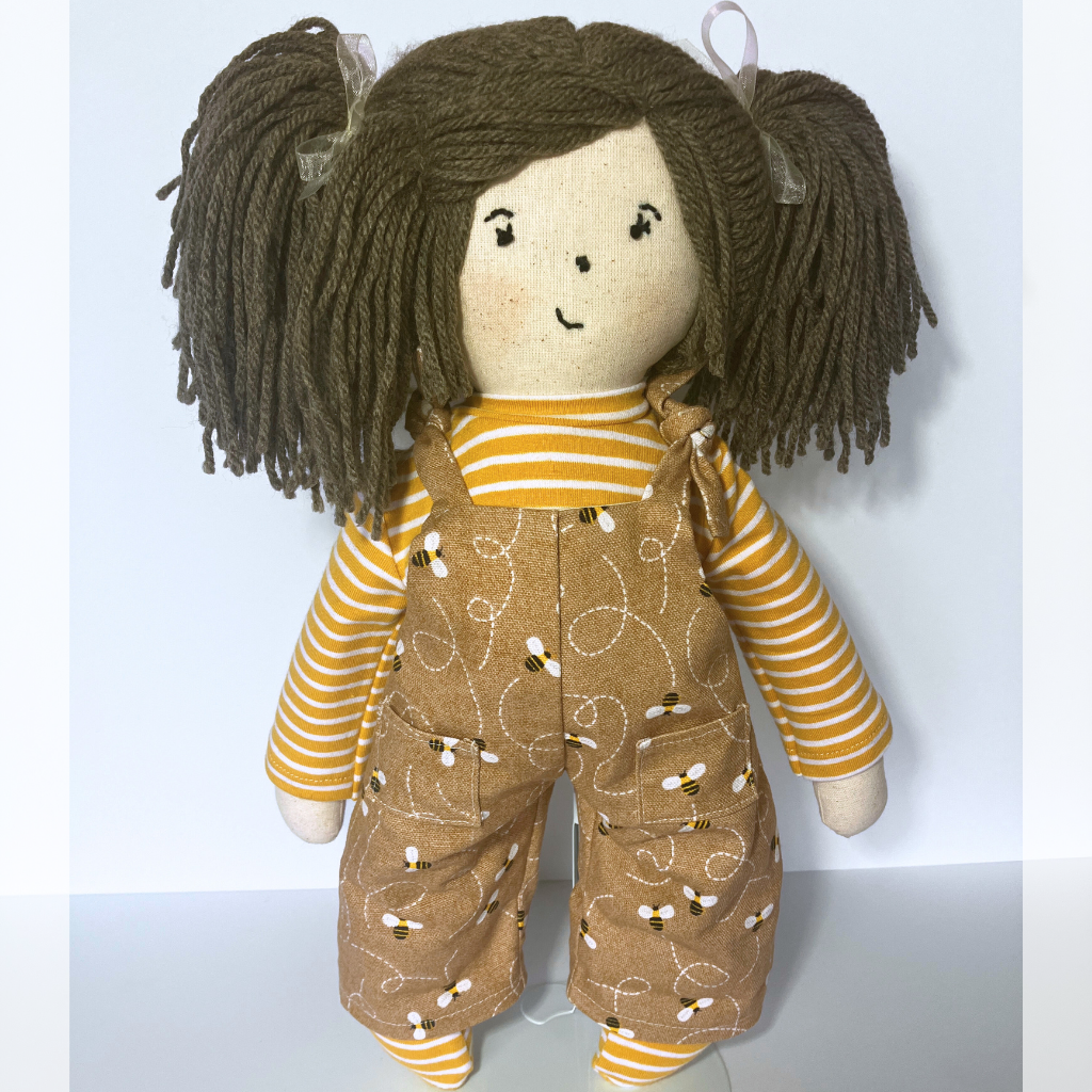 Handmade Fabric Doll| Fun Size| 14 Inches| Mimi