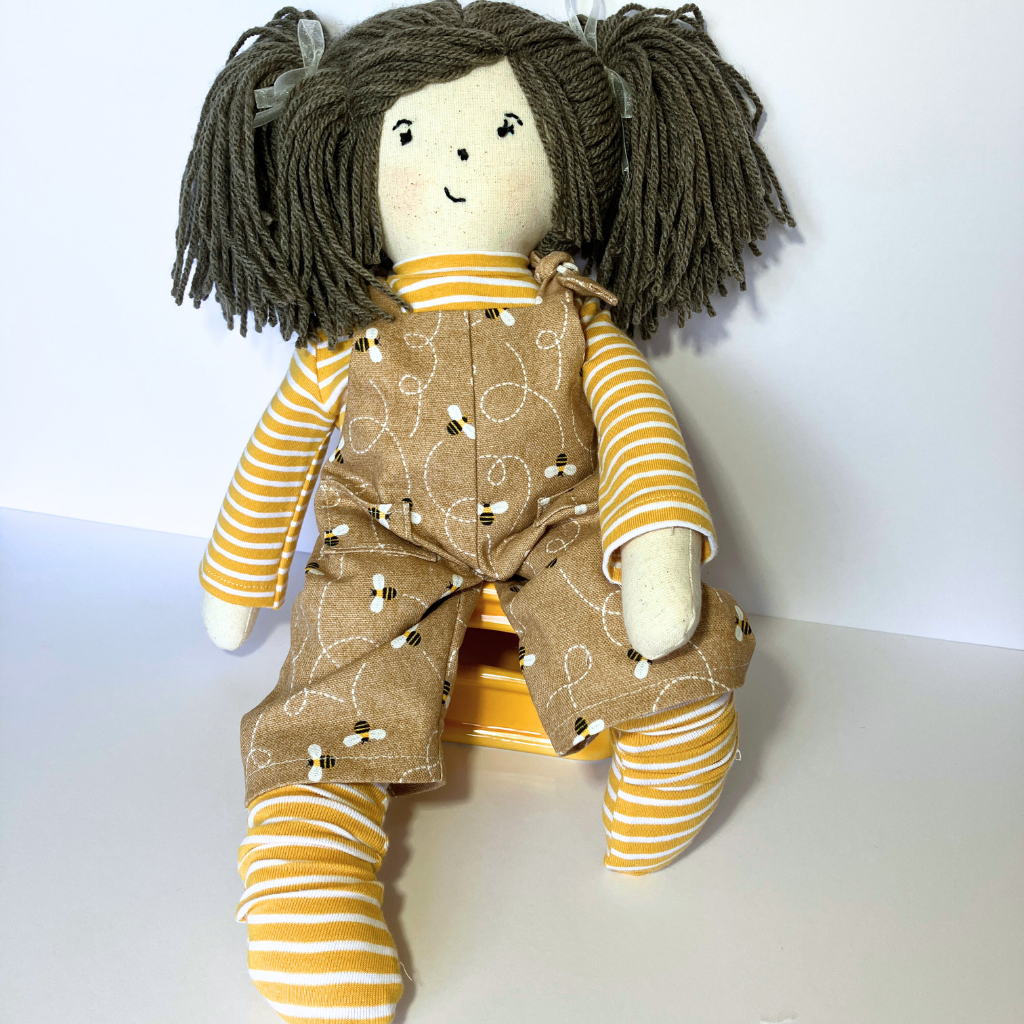 Handmade Fabric Doll| Fun Size| 14 Inches| Mimi