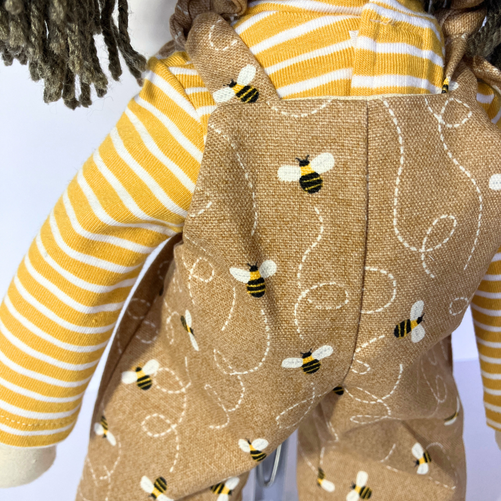 Handmade Fabric Doll| Fun Size| 14 Inches| Mimi