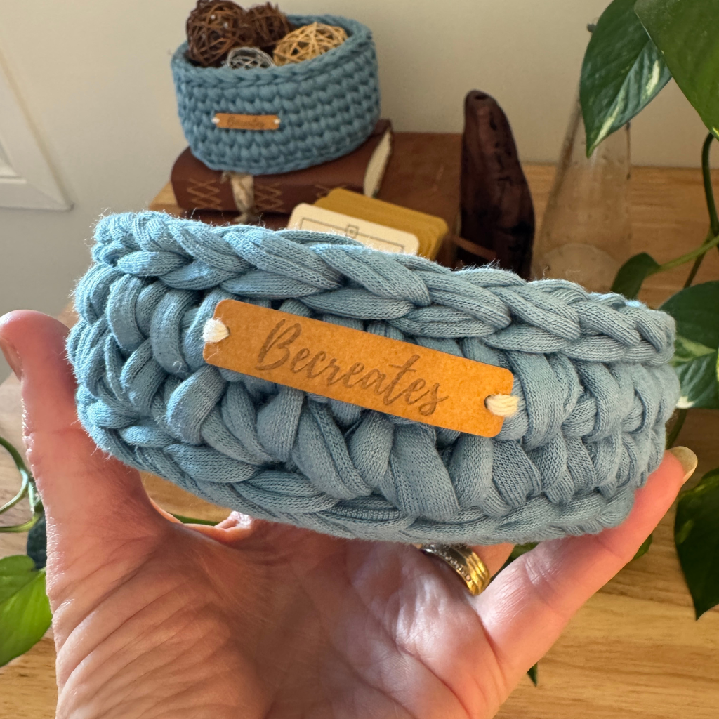 Mini Handmade Basket | Peaceful Blue Water energy | Intention holder