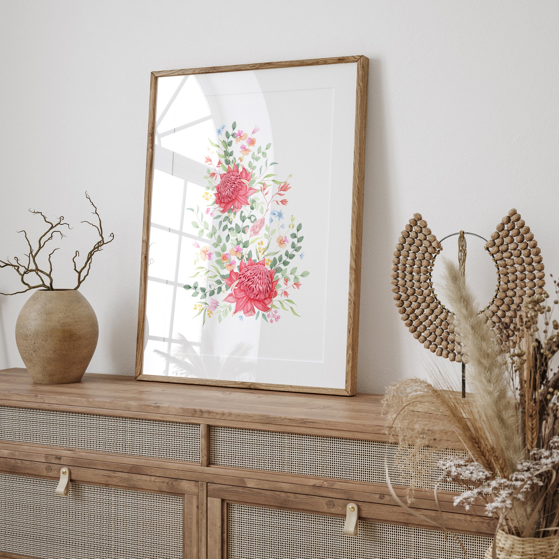 Waratah Floral Art Print